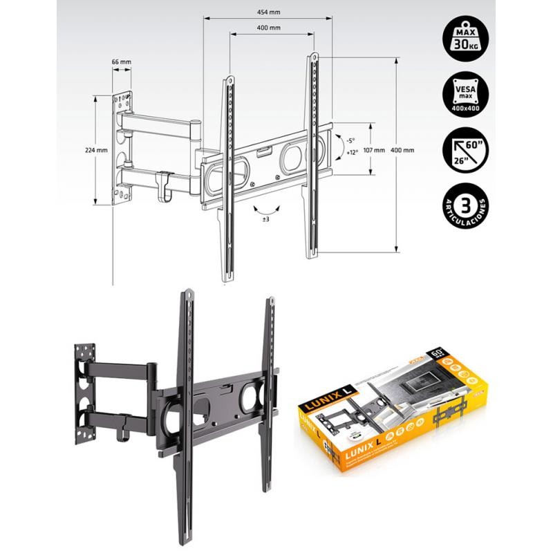 SOPORTE DOBLE BRAZO AC0592E 30KG VESA 400x400