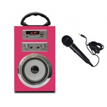 ALTAVOZ BLUETOOTH K8 ROSA +MICRO